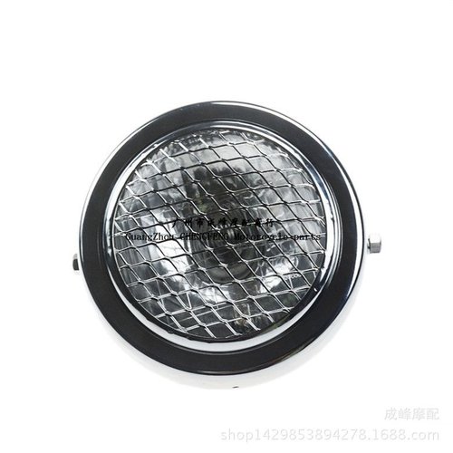 摩托车阑珊前大灯 摩托车改装复古前大灯 头灯 复古网罩大灯