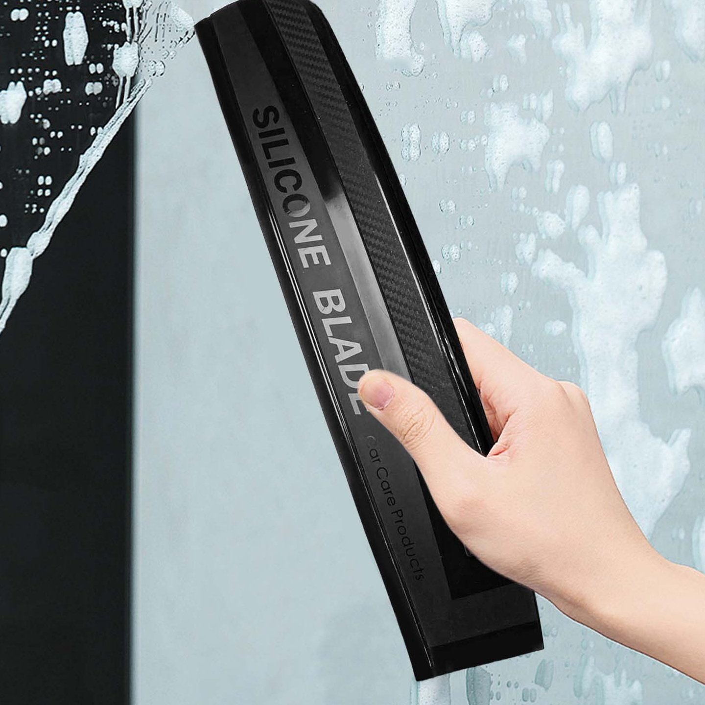 汽车擦窗一体式硅胶刮水板 汽车玻璃刮水器车窗水刮洗车用品