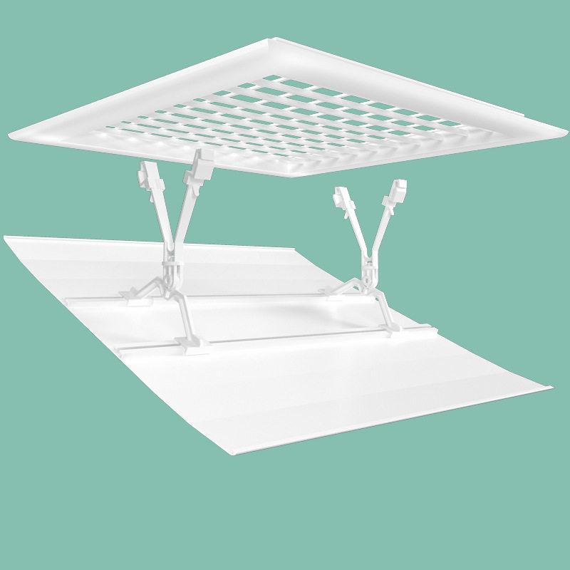 正方形吸顶天花板嵌入型空调中央空调出栅格风口挡风板遮风板风管