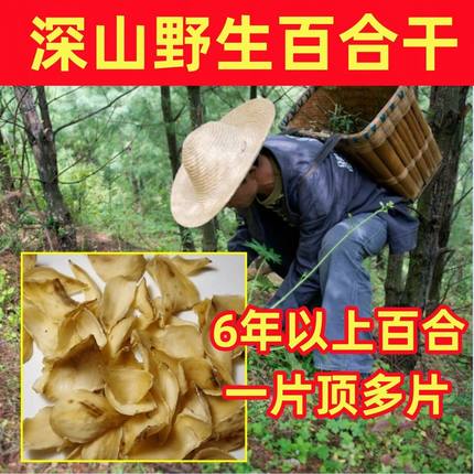云南深山野生百合干货特级中药材干片煲汤无硫泡水纯天然新货食用
