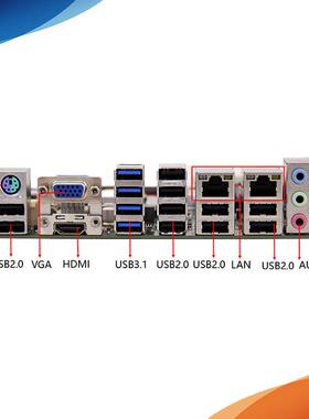 全新金越翔台式X86迷你工控主板H310 LGA1151 12串口 多网口14USB