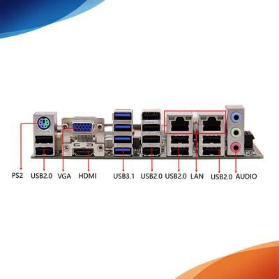 全新金越翔台式X86迷你工控主板H310 LGA1151 12串口 多网口14USB