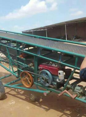 装车专用移动式皮带机TD75规格尺寸传动带 小米运输用带式输送机