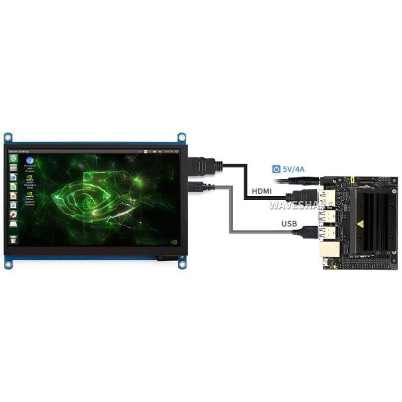 微雪 树莓派显示屏 7寸QLED量子点技术 IPS 五点触控HDMI高清屏幕