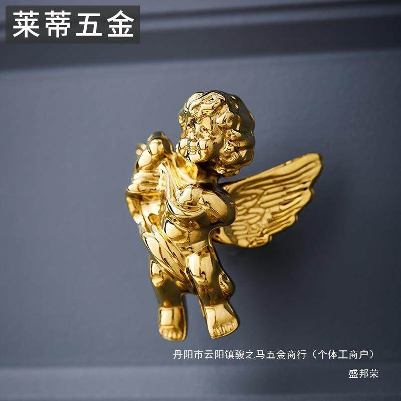 银色金色柜门鞋柜小把手小天使抽屉拉手黄铜创意轻奢镀铬现代单孔,住宅家具,拉手,淘宝优惠券,粉丝福利购,淘宝优惠卷