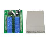 学习型12 伏8路遥控开关八路输出遥控电动门安防工业照明遥控开关