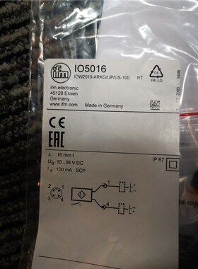 假一罚十IFM易福门电感式接近开关Io5016