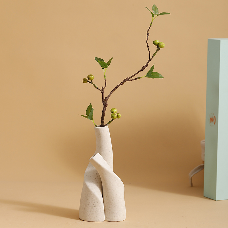 永不分离简约陶瓷花瓶桌面装饰品