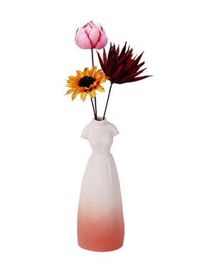 淑女陶瓷花瓶轻奢高级感干花