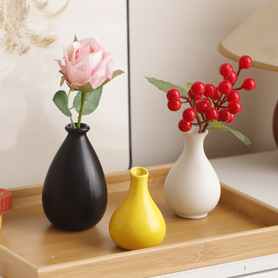 瓷古人迷你陶瓷桌面小花瓶