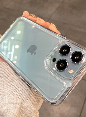 亚克力适用15苹果16pro手机壳14新款iphone13透明17air简约12高级感11硅胶promax防摔xs男女xr加厚7保护8全包