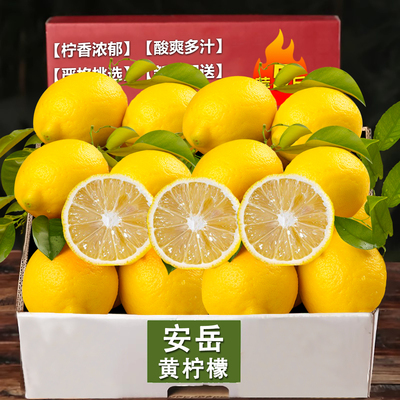 安岳黄柠檬鲜果5斤大果当季新鲜水果一二级皮薄小香水青柠檬6