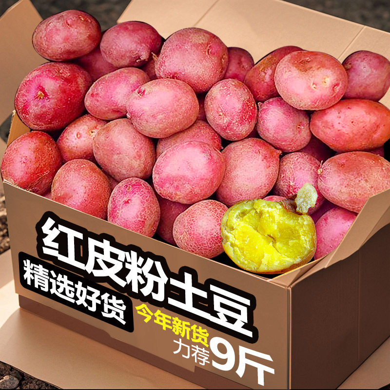 2025云南新鲜红皮黄心大土豆包邮云南特产农家自种当季蔬菜马铃薯,水产肉类/新鲜蔬果/熟食,土豆,淘宝优惠券,粉丝福利购,淘宝优惠卷