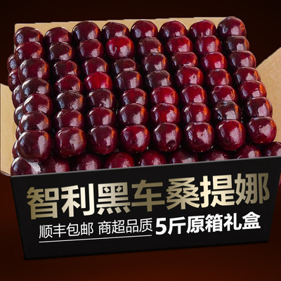 顺丰包邮桑提娜车厘子智利进口5斤原箱礼盒新鲜水果当季整箱樱桃