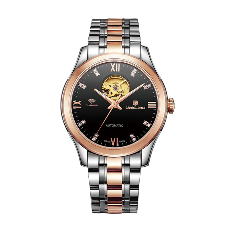 【瑞士正品】格林K金镂空机械表