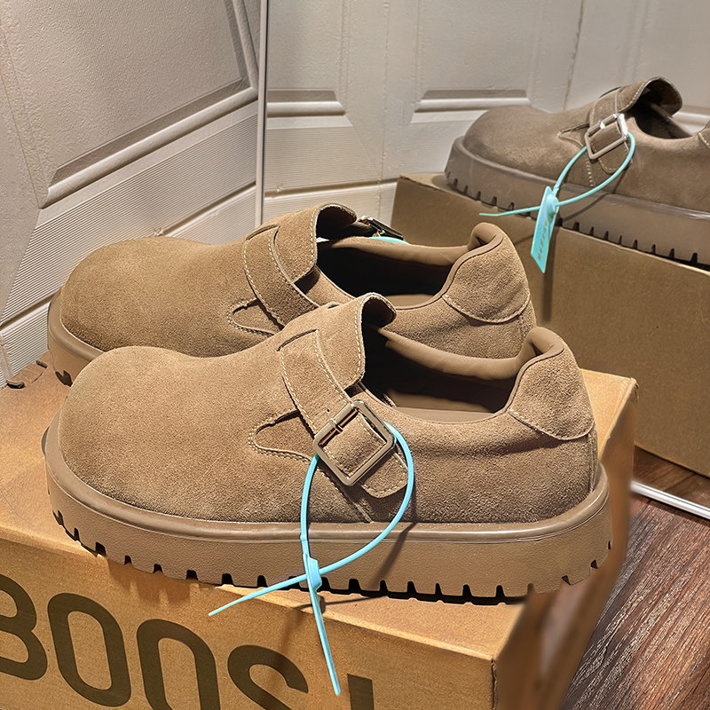 复古全包搭扣勃肯鞋男士通勤高级感厚底穆勒鞋户外情侣休闲大头鞋,流行男鞋,软木鞋/勃肯鞋,淘宝优惠券,粉丝福利购,淘宝优惠卷