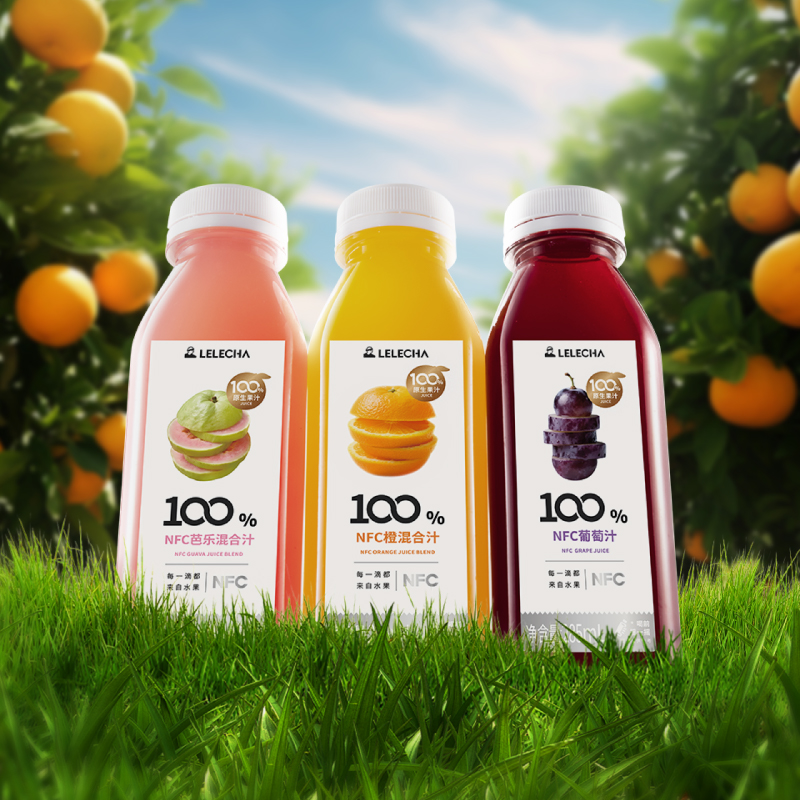 LELECHA乐乐茶100%NFC芭乐汁葡萄汁285ml冷压榨鲜榨果汁0添加