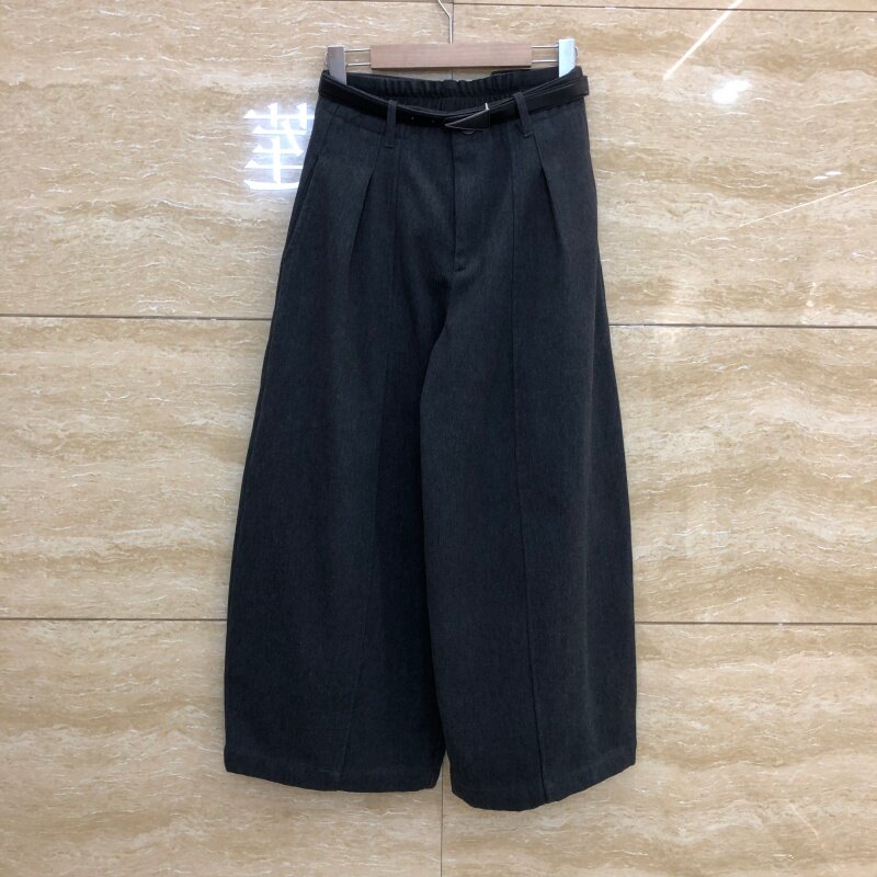 极简轻熟女九分宽松显瘦阔腿裤女