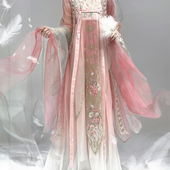 洛神赋 重工刺绣唐制诃子裙夏季 大袖 月华清原创汉服 衫 齐胸襦裙