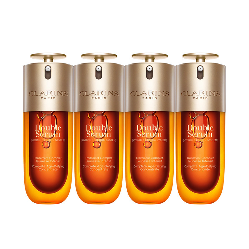 Clarins/娇韵诗第九代赋活精华经典黄金双萃75ml*4瓶保湿弹润