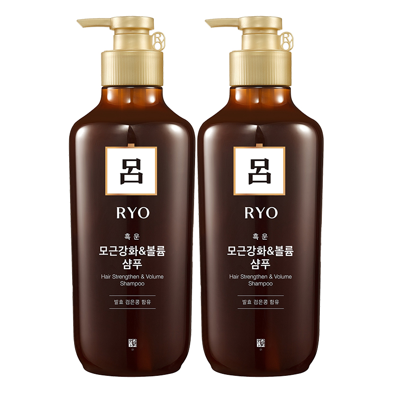 Ryo棕吕洗发水550ml*2温和强韧滋养头皮护发控油去屑止痒