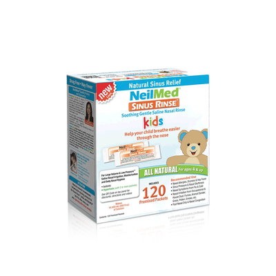 美国进口NeilMed儿童洗鼻盐120包平衡盐补充装过敏鼻
