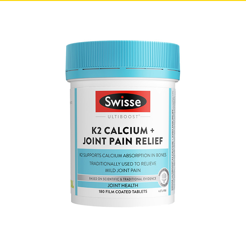 Swisse K2钙+关节疼痛舒缓片男女中老年补钙180片/瓶