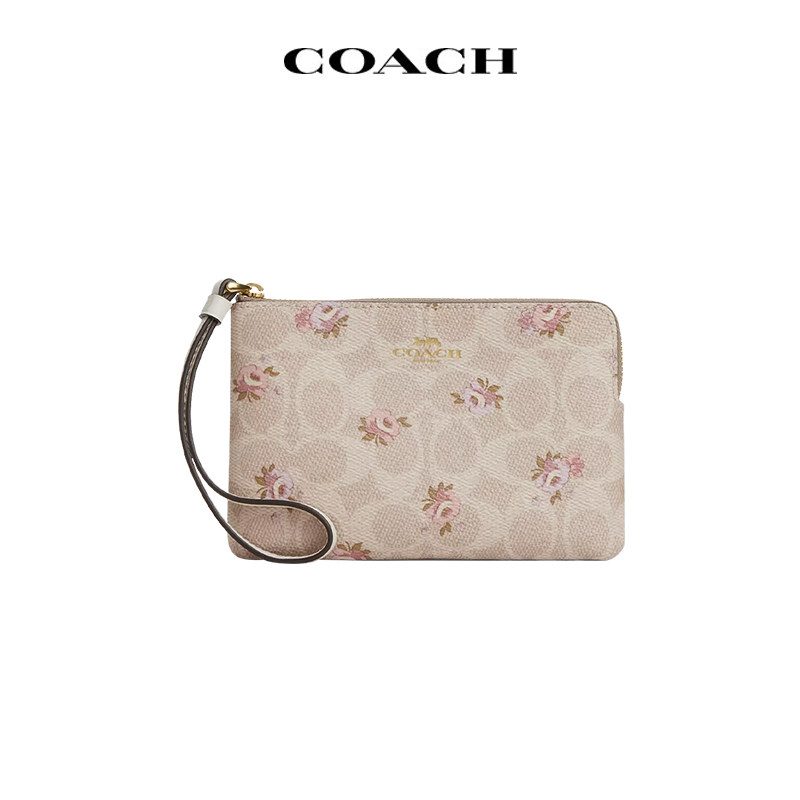 COACH/蔻驰女士钱包经典老花手腕包印花休闲手拿包