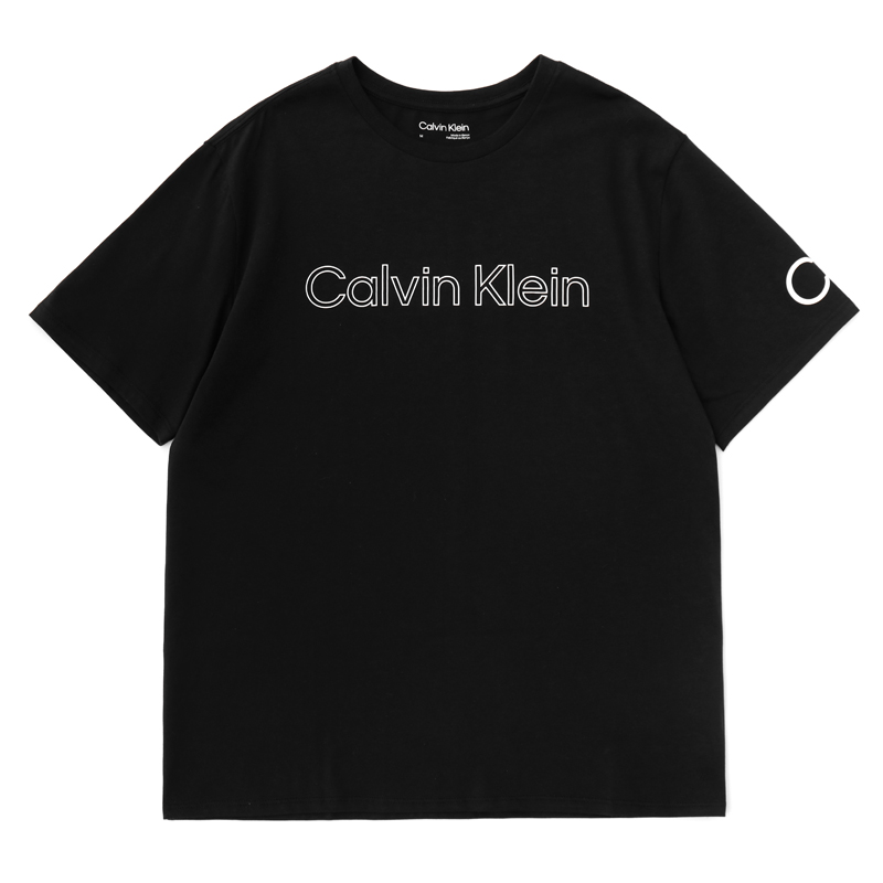 CalvinKlein经典圆领印花T恤