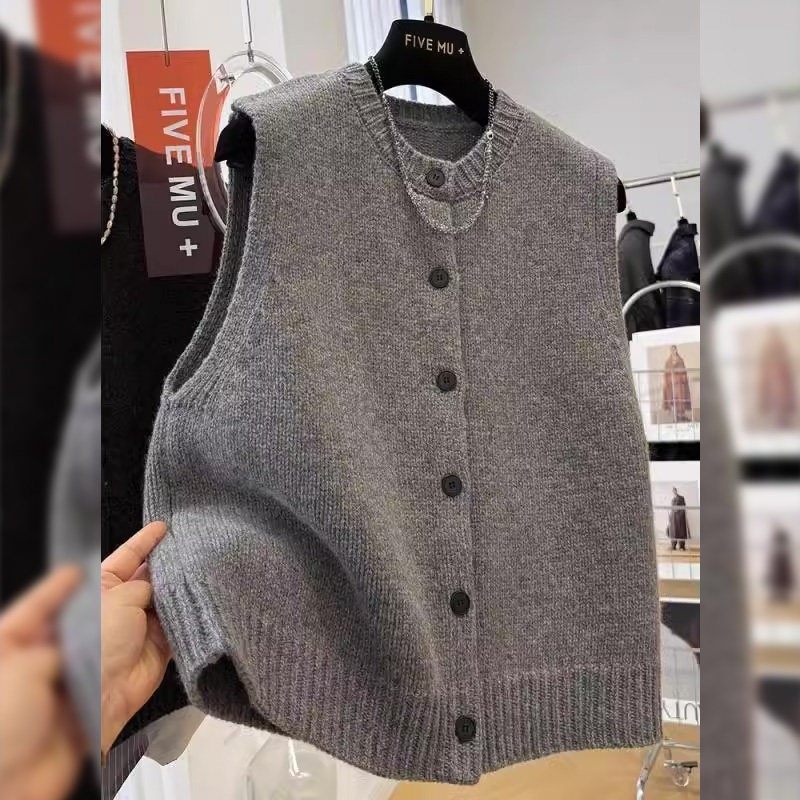 2025春秋季新款女士针织马甲开衫设计感叠穿毛衣背心无袖马夹上衣,个性定制/设计服务/DIY,工作服定制,淘宝优惠券,粉丝福利购,淘宝优惠卷