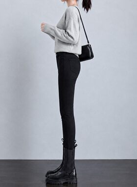黑色打底裤女2026新款秋高腰弹力