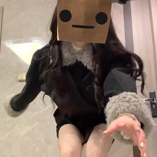 韩系毛领短款毛呢外套女冬季夹棉加厚保暖小个子绑带收腰呢子大衣
