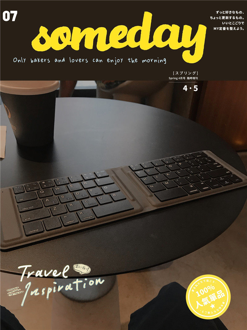 两折可折叠无线蓝牙键盘便携式迷你小键盘适用于苹果手机ipad2020平板电脑mac笔记本电脑办公多设备通用超薄