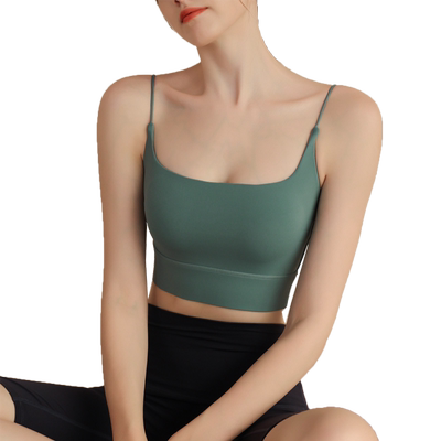 吊带瑜伽服背心女带胸垫美背文胸
