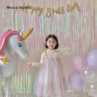 新款雨丝帘场景布置拍照道具