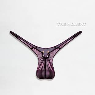 男士 色25新款 情设计师款 原创****霓虹鼻环夜店中低腰深深V丁字裤