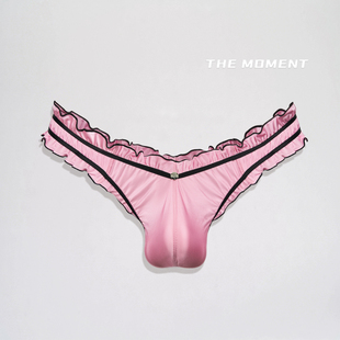 男士 25新款 情设计师款 原创奶油蛋糕粉嘟嘟甜酷低腰色丁字裤