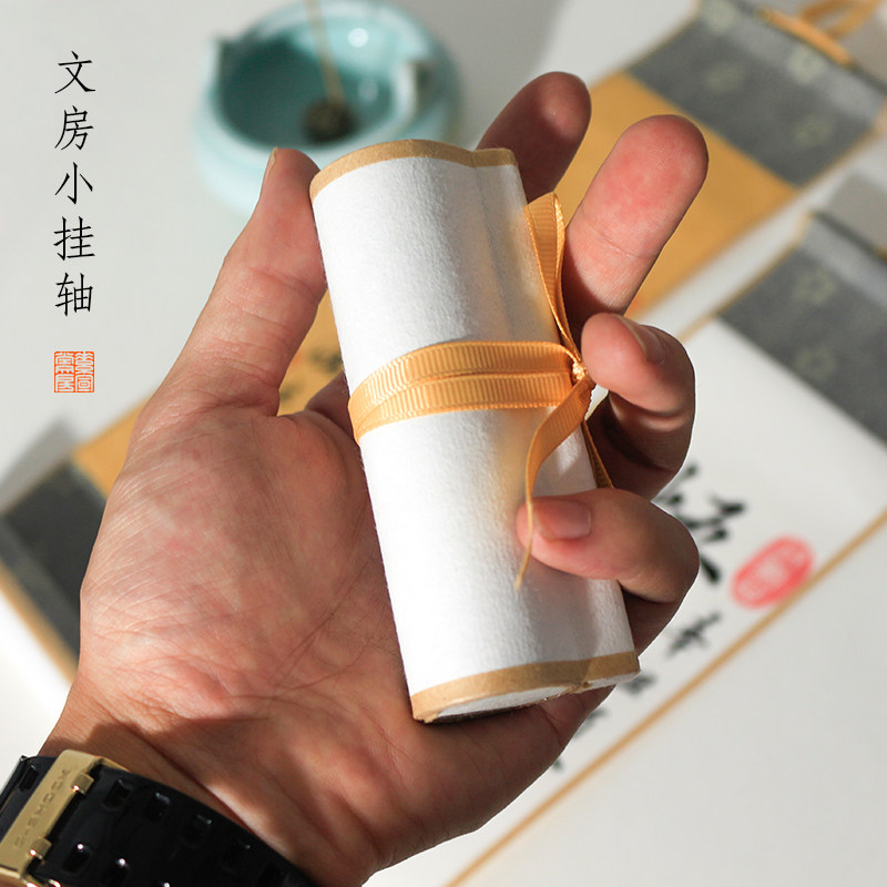 专用作品纸创作纸半生熟宣纸画轴立轴国画书画装裱横轴仿古字画定制