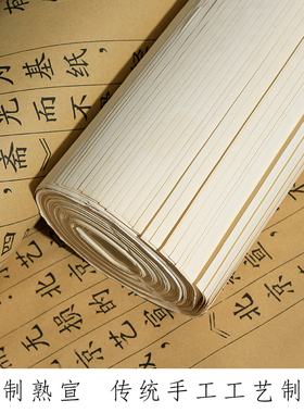 素宣堂手工四尺六尺特制艺宣斋清水书画熟宣纸国画工笔画专用仿古云母蝉翼熟宣加厚宣纸钢笔国画考试国展专用