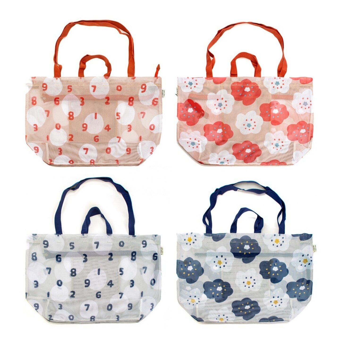 日本sousou联名款数字网纱托特包