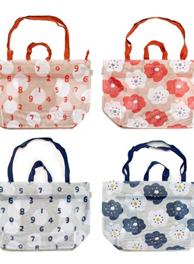 日本sousou联名款数字网纱购物袋大容量轻便潮流单肩包托特手提包