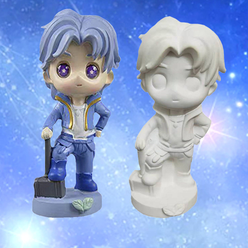 石膏像娃娃斗罗大陆唐三涂色非搪胶白模彩绘卡通儿童手工玩具diy