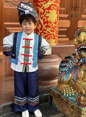 壮族服装儿童三月三广西服装