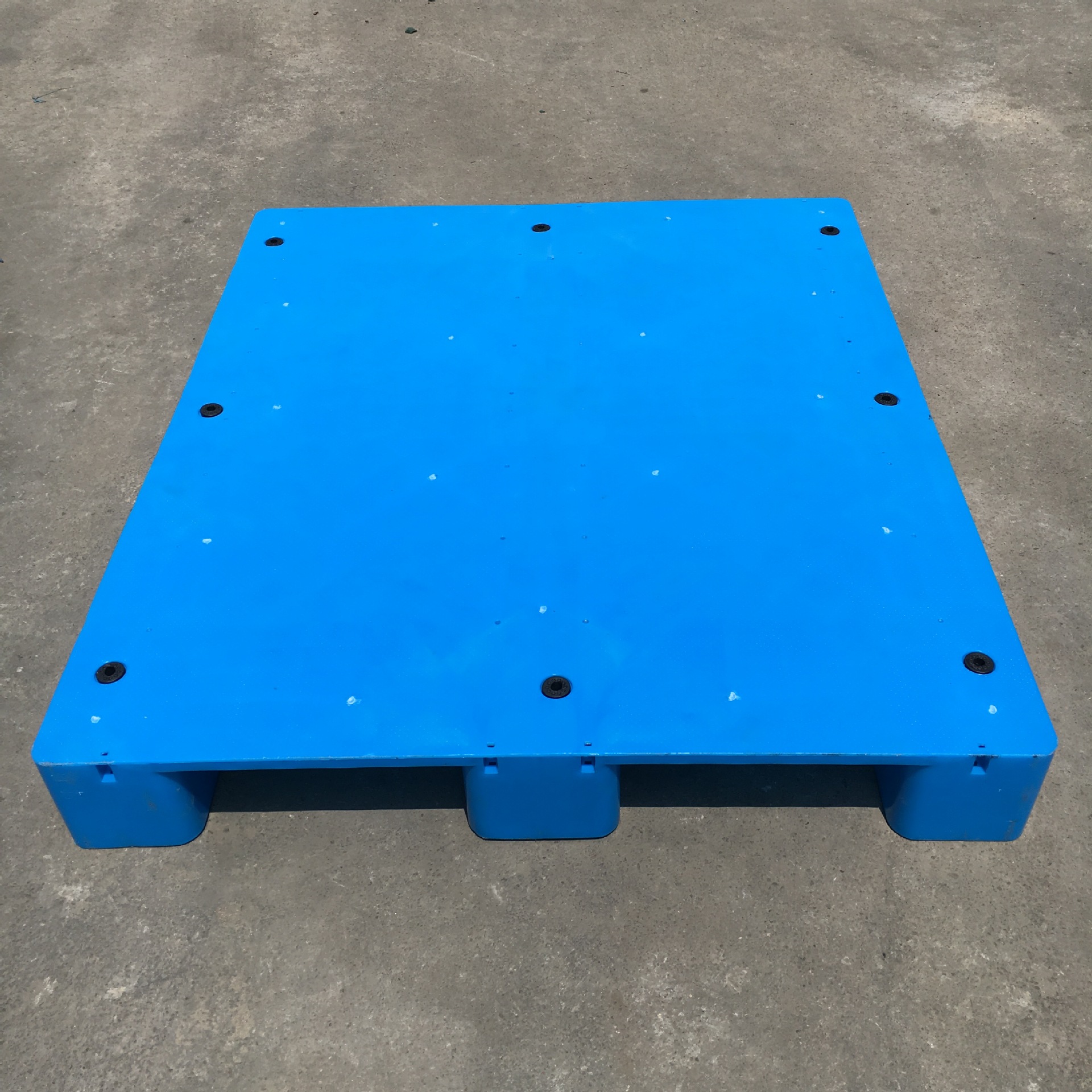 明创塑业厂家批发平板大九脚1210塑料托盘 慈溪塑料叉车托盘