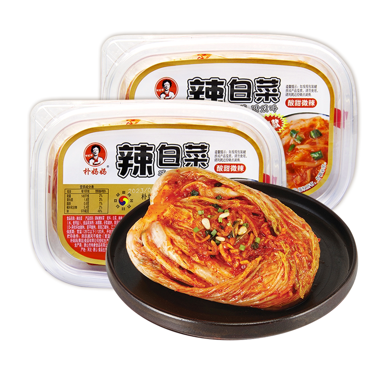 朴妈妈辣白菜368g盒装酸甜微辣韩式泡菜风味即食腌制辣白菜零食