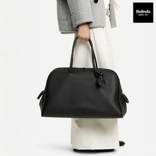 新款真皮绳结大容量波士顿包贝壳包手提单肩斜挎复古休闲通勤男女