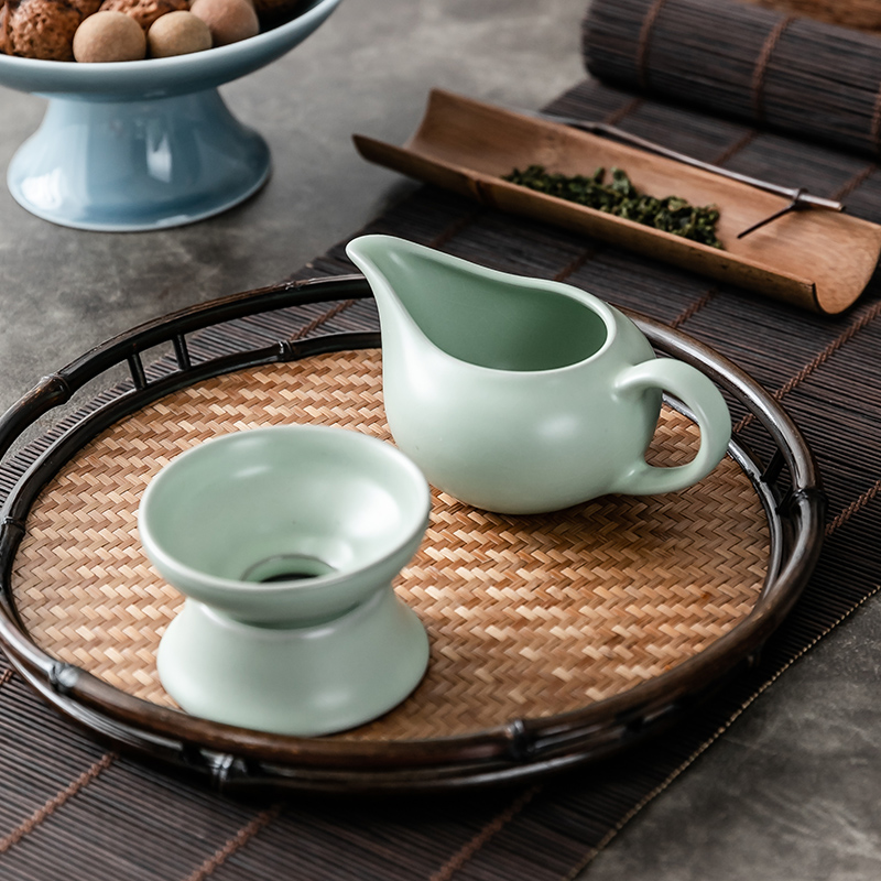 功夫茶具防烫手单个侧把汝瓷哥窑