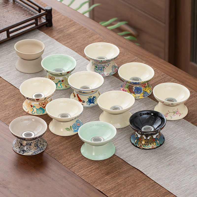 家用茶漏茶滤组合老陶瓷