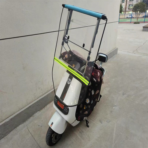 电动车雨棚伸缩式遮阳伞可一键伸