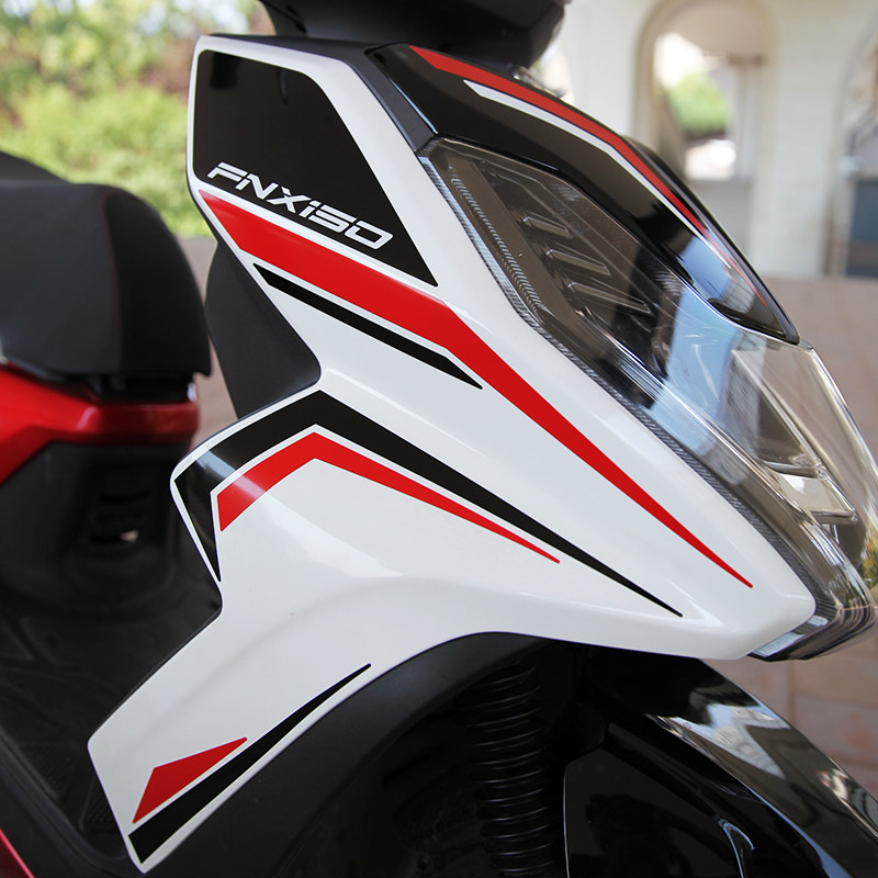 适用sym三阳fnx150改装贴纸车贴拉花版花贴膜版画车身贴 火焰凤凰